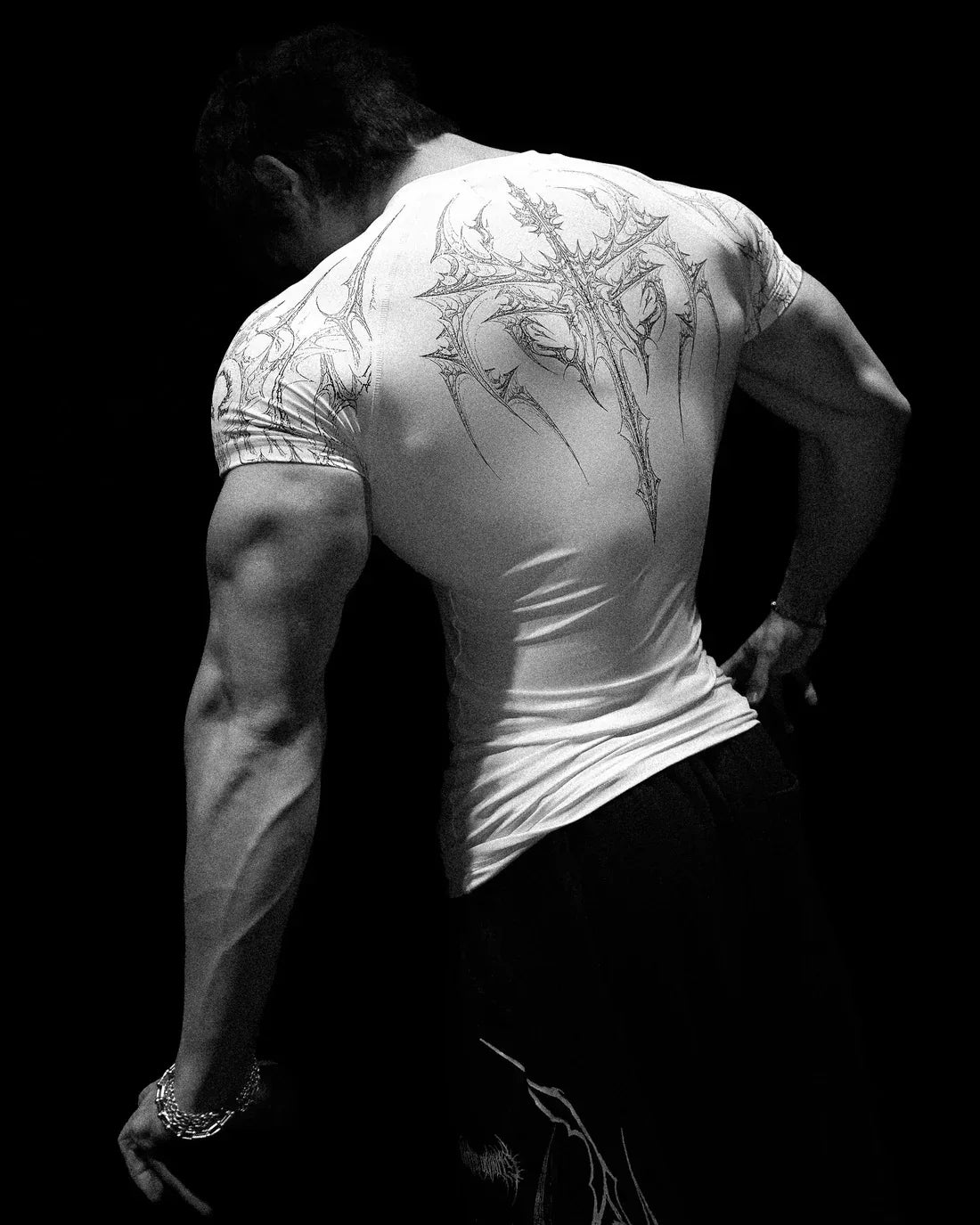 White (Grey Design) Revenant Compression Shirt