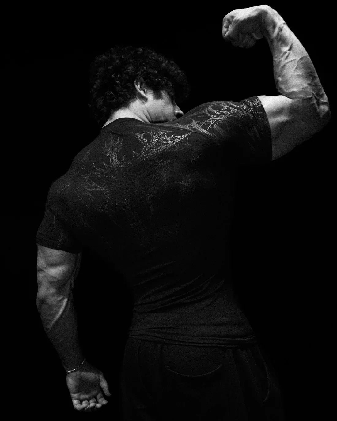 Black (Silver Design) Revenant Compression Shirt