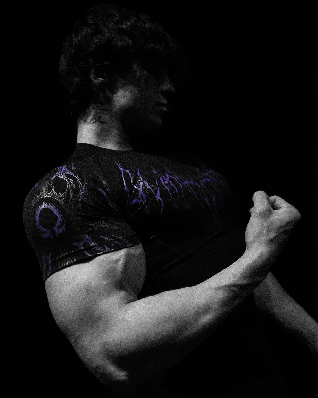 Black (Purple Design) Revenant Compression Shirt