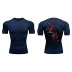 Crimson Blossom Compression Shirt (Short Sleeve)