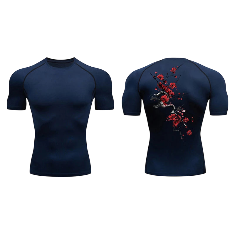 Crimson Blossom Compression Shirt (Short Sleeve)