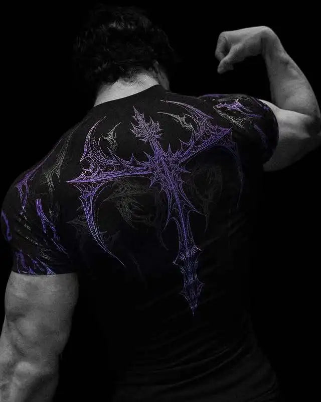 Black (Purple Design) Revenant Compression Shirt