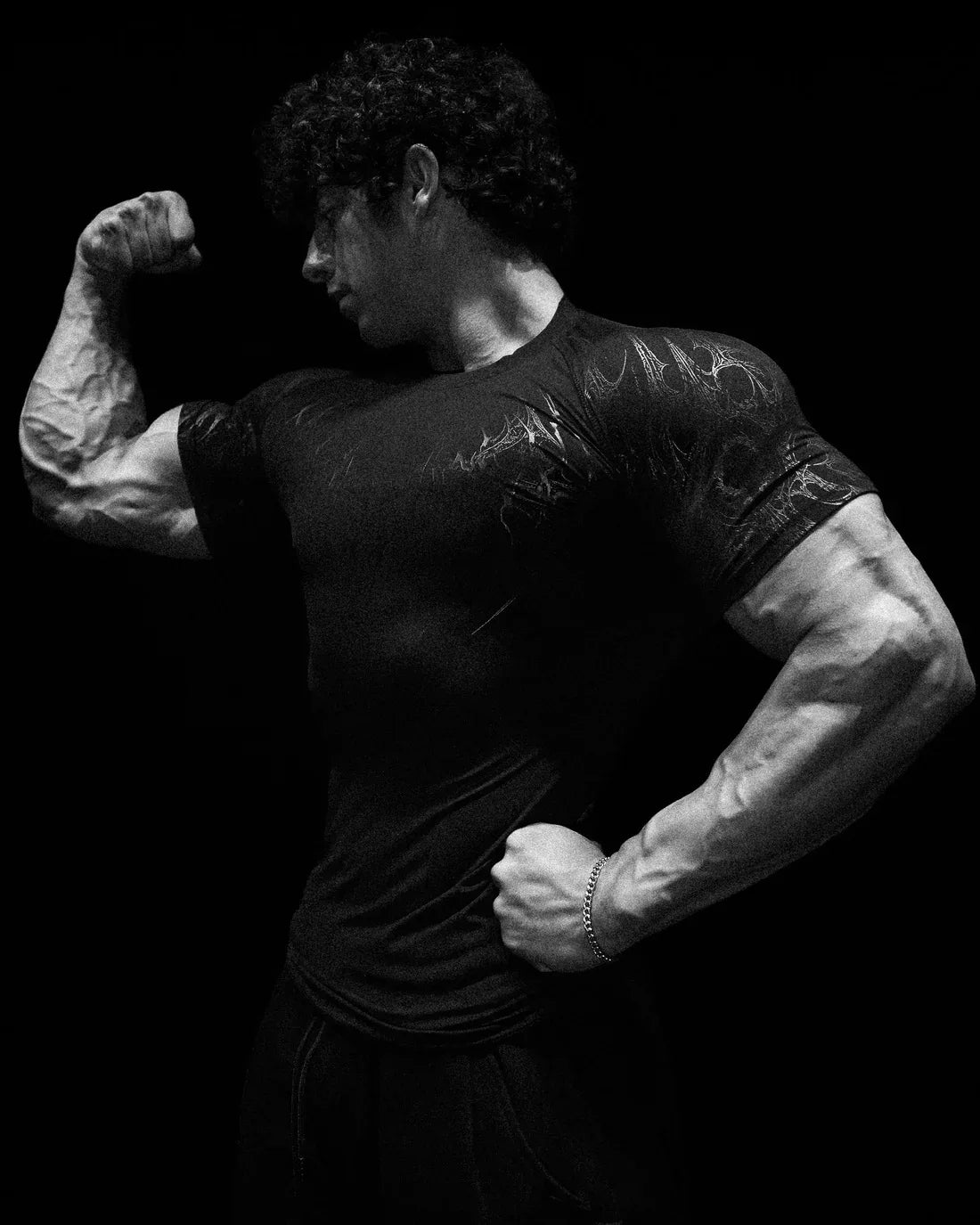 Black (Silver Design) Revenant Compression Shirt