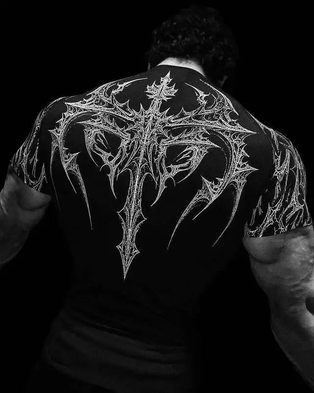 Black (White Design) Revenant Compression Shirt