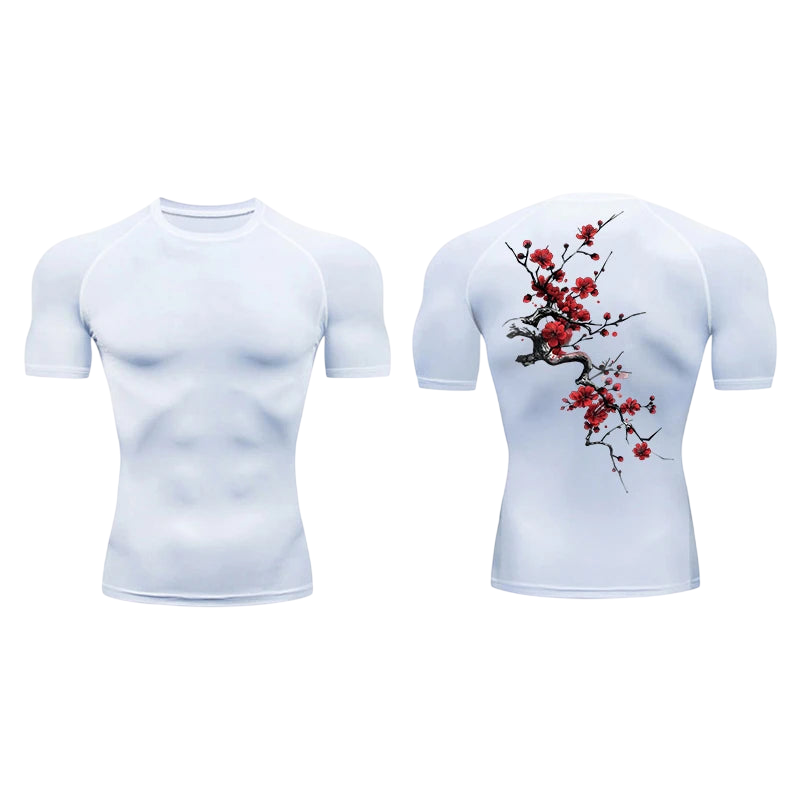 Crimson Blossom Compression Shirt (Short Sleeve)
