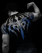 Black (White/Blue Design) Revenant Compression Shirt