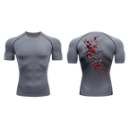 Crimson Blossom Compression Shirt (Short Sleeve)