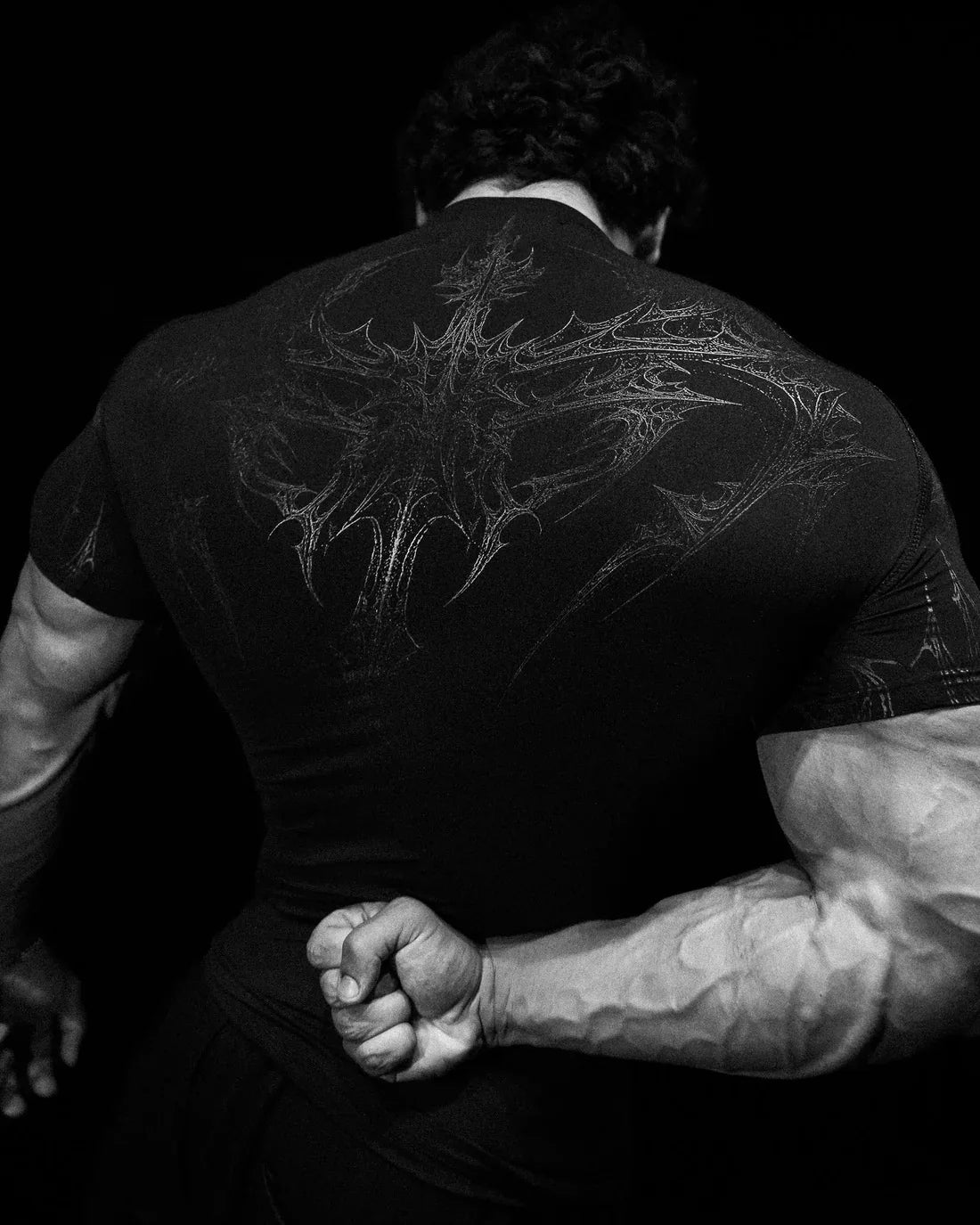 Black (Silver Design) Revenant Compression Shirt